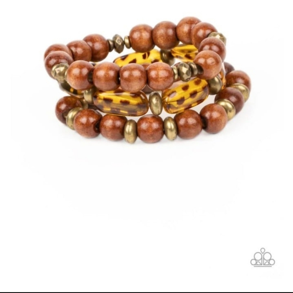Wild-Mannered Gold Wooden Bracelet Costume Jewerly Trendy Fashion